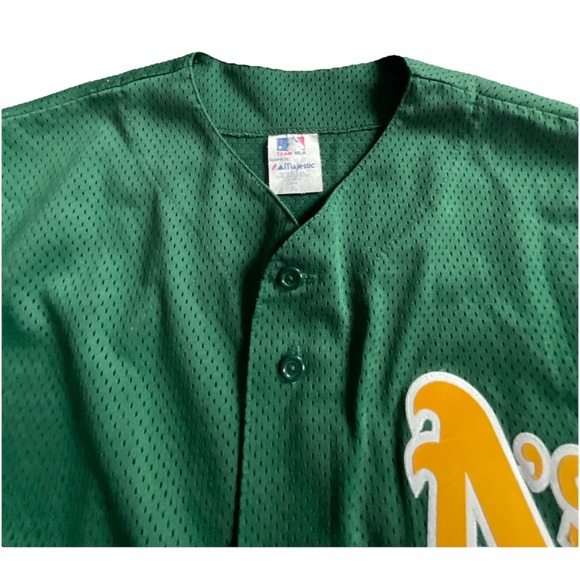 Vintage Oakland‎ Athletics Team MLB Majestic #18 Jersey XL EUC Stitched - Picture 6 of 10